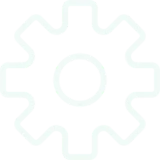 Decorative spinning gear icon